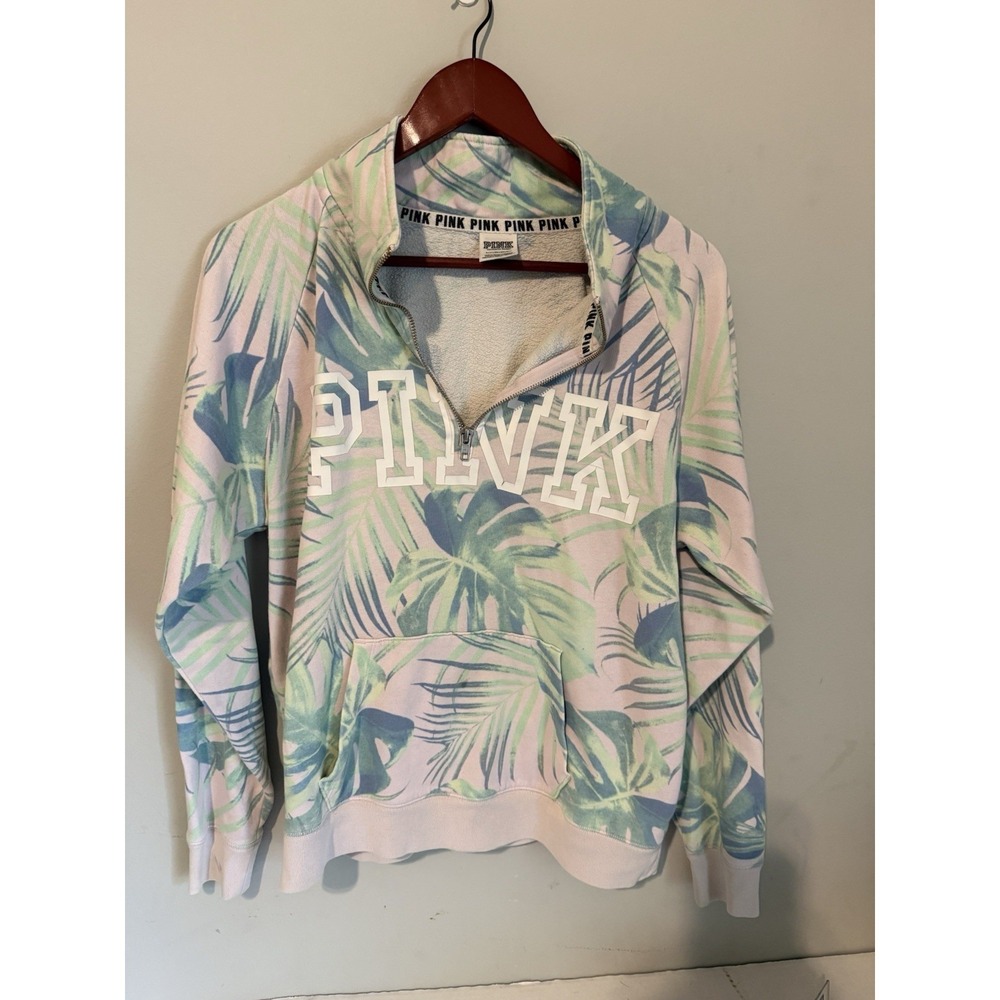 Victoria's Secret Pink Tropical 1/4 Zipper Women's Small